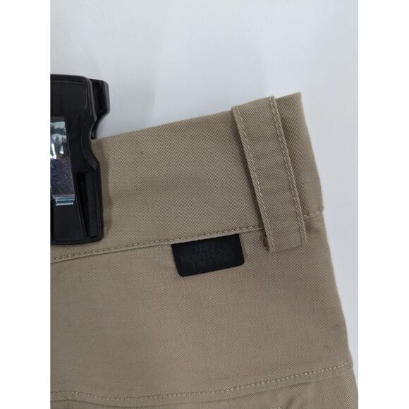 North Face Men's Flat Front Khaki Cargo Zip Pocket Hiking Shorts, Size 34, GREAT - Picture 9 of 11